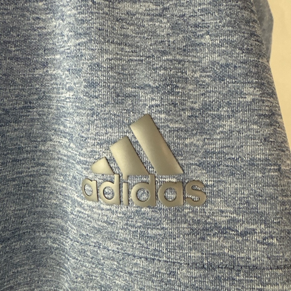 Adidas Polo Shirt Mens Large Gray blue Collared Prime Green Performance (886) - Picture 6 of 12